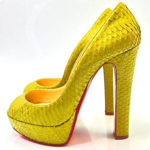 🌷❤️‍🔥SPRING SALE 🔥 FINAL PRICE🌷💥Christian Louboutin Bambou 140 Python 37